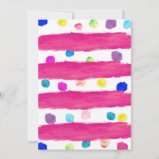 Kunstschilderpartij Waterverf Birthday-uitnodiging Kaart (Achterkant)