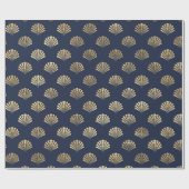 kunstschilderpatroon voor goud en zee cadeaupapier (Vlak)