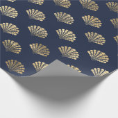 kunstschilderpatroon voor goud en zee cadeaupapier (Hoek)