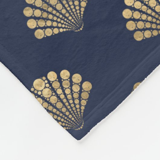  kunstschilderpatroon voor goud en zee fleece deken (Hoek)