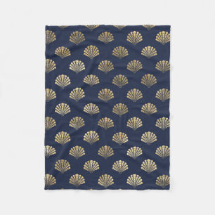 kunstschilderpatroon voor goud en zee fleece deken
