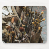 Kunstschilderpenselen en verf in oud Hoesje van ho Muismat (Voorkant)