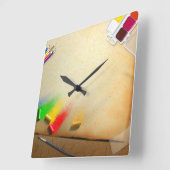 Kunstschilders met wandklok (Hoek)