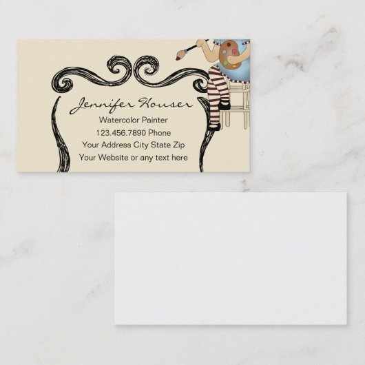 Kunstschilders Visitekaartjes (Voorkant / Achterkant)