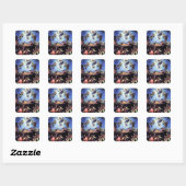 Kunstschilders voor Raphael Vierkante Sticker (Vel)