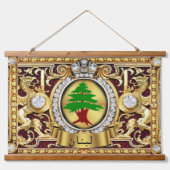 Kunstschildpad in Libanon (Arabisch letterschrift) Hangend Wandkleed (Voorkant)