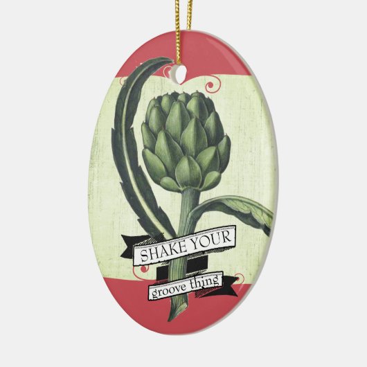 kunstschildpad kerst keramisch ornament (Links)