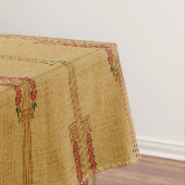 kunstschildpad - roze bloemen patroon tafelkleed (Voorbeeld)