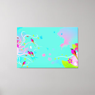 Kunstschildpad voor vogels canvas afdruk