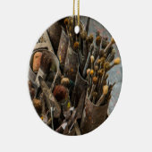 Kunstschildpadden in oude rottenblikken keramisch ornament (Rechts)