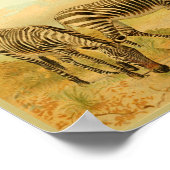 kunstschildpadden van Zebras Poster (Hoek)