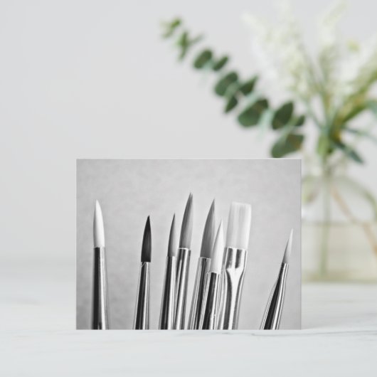 Kunstschilpenselen Briefkaart (Staand voorkant)