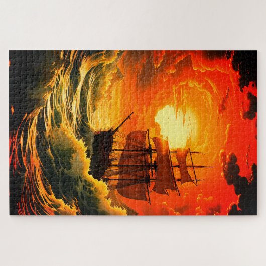 kunstschip legpuzzel (Horizontaal)