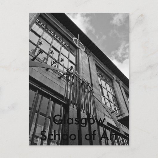 Kunstschool16x12bw, Glasgow School of Art Briefkaart (Voorkant)