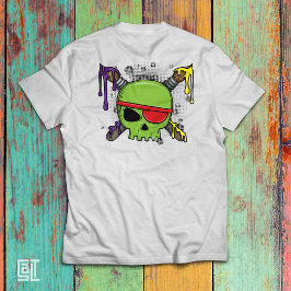 Kunstschool Schedel met druipende verf essentieel T-shirt