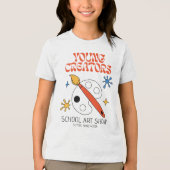 Kunstshow van de Jonge Creatieve School Tri-Blend Shirt (Voorkant)