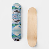 Kunstskateboard voor de Waterverf van walvissen 19 Skateboard (Voorkant)