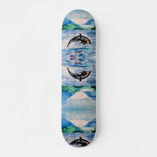 Kunstskateboard voor de Waterverf van walvissen 19 Skateboard