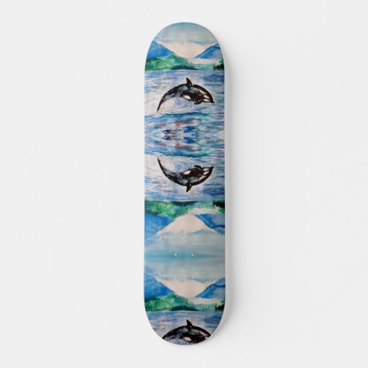Kunstskateboard voor de Waterverf van walvissen 19 Skateboard (Voorkant)