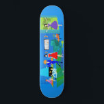 Kunstskateboard voor handpalmen persoonlijk skateboard<br><div class="desc">Dit 'Atomic Palm Springs Cocktail Party Skateboard' is kitschy subtiel op zijn meest fantastische manier. De stijl van de jaren '60, het minimalistische kunstontwerp kenmerkt een moderne, moderne steenhaard in een schaduw van blauw die perfect met de heldere kobalt van de rest van de woonkamer coördineert. Je ziet een spectaculair...</div>