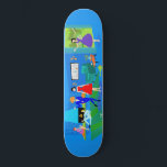 Kunstskateboard voor handpalmen persoonlijk skateboard<br><div class="desc">Dit 'Atomic Palm Springs Cocktail Party Skateboard' is kitschy subtiel op zijn meest fantastische manier. De stijl van de jaren '60, het minimalistische kunstontwerp kenmerkt een moderne, moderne steenhaard in een schaduw van blauw die perfect met de heldere kobalt van de rest van de woonkamer coördineert. Je ziet een spectaculair...</div>