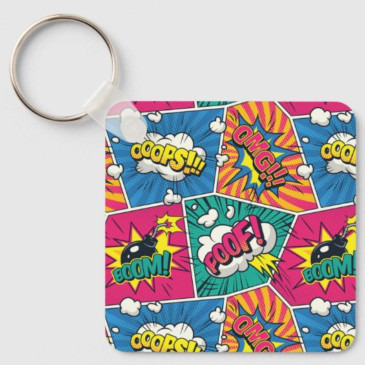 KunstSleutelhanger voor komische Pop Sleutelhanger (Voorkant)