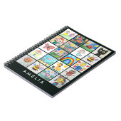 Kunstsouvenir voor kinderen 20 tekeningen collage notitieboek (Linkerzijde)