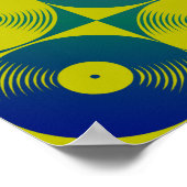 Kunstsplein met pop, van vinylmuziek poster (Hoek)