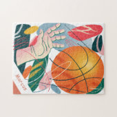 Kunstsport Abstracte sport in Basketball Player Th Legpuzzel (Horizontaal)