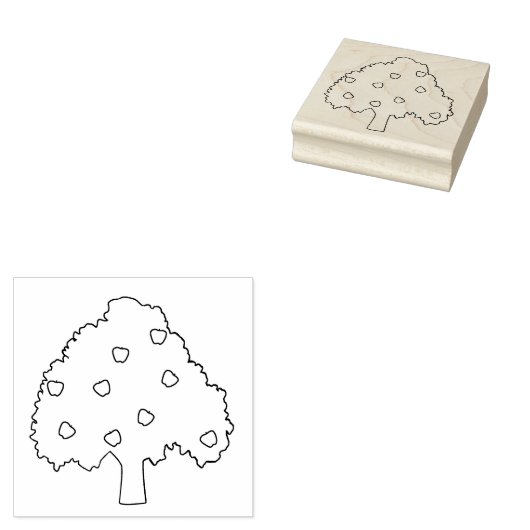 Kunststempel Apple Tree Rubberstempel (Gestempeld)