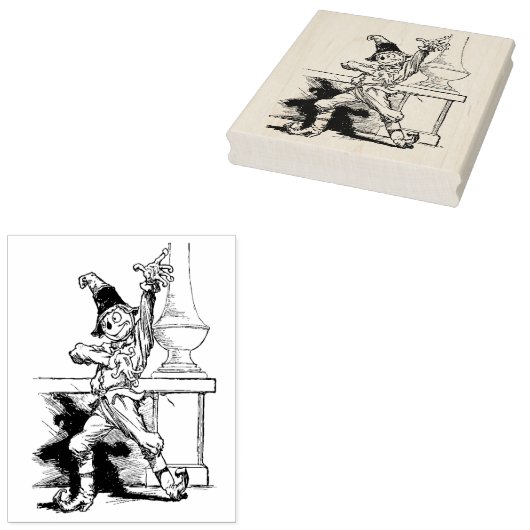 Kunststempel Dansscarecrow illustratie Rubberstempel (Gestempeld)