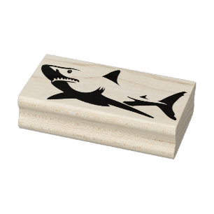 kunststempel haaien rubberstempel