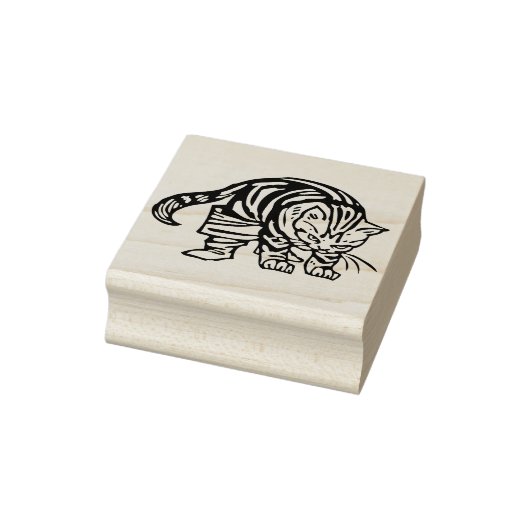 kunststempel kat op laarzen rubberstempel (Stempel)