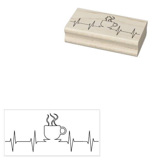 kunststempel koffie rubberstempel (Gestempeld)