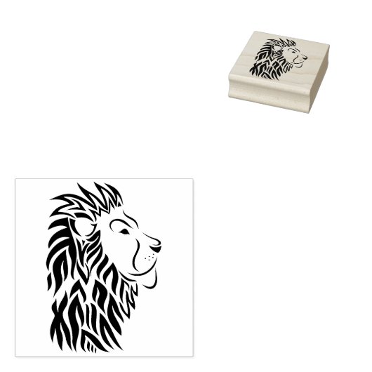 kunststempel leeuwenkop rubberstempel (Gestempeld)