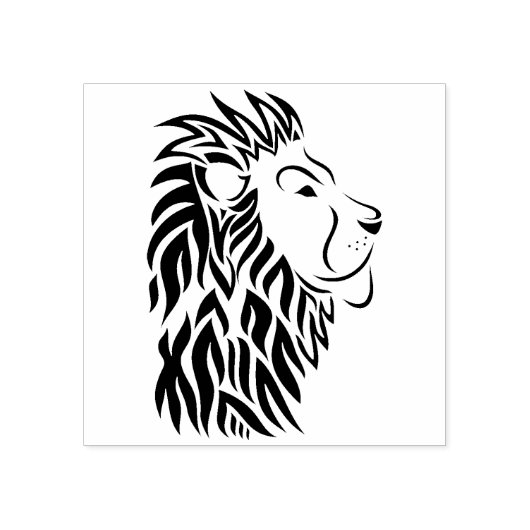 kunststempel leeuwenkop rubberstempel (Afrduk)