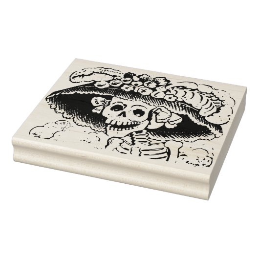 Kunststempel Mardi Gras skeleton afbeelding Rubberstempel (Stempel)
