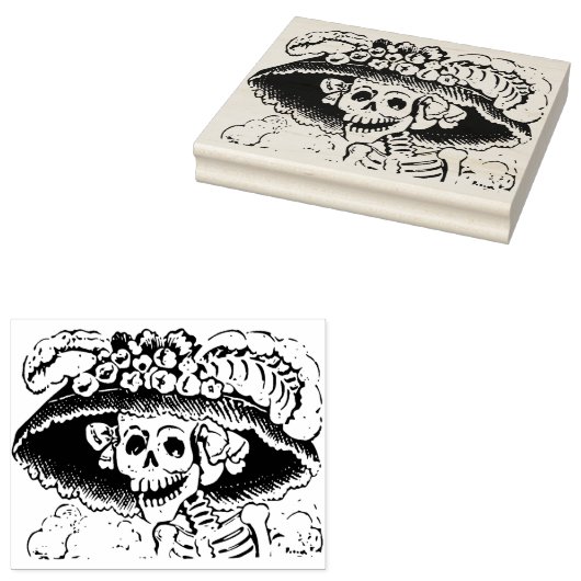Kunststempel Mardi Gras skeleton afbeelding Rubberstempel (Gestempeld)