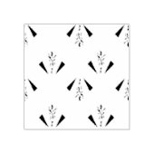 Kunststempel met decoratief materiaal, met houtsko rubberstempel (Afrduk)