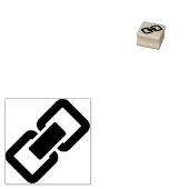 Kunststempel met silhouet van schakelketting rubberstempel (Gestempeld)