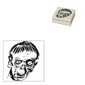 Kunststempel monsterkop illustratie rubberstempel (Gestempeld)