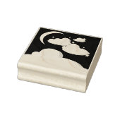 Kunststempel Moon and Clouds Rubber Rubberstempel (Stempel)