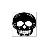 Kunststempel ornamental skull silhouette rubberstempel (Afrduk)
