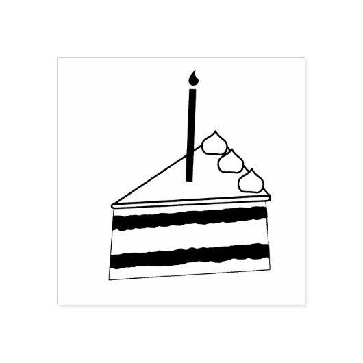 Kunststempel van de Birthday Cake Rubberstempel (Afrduk)