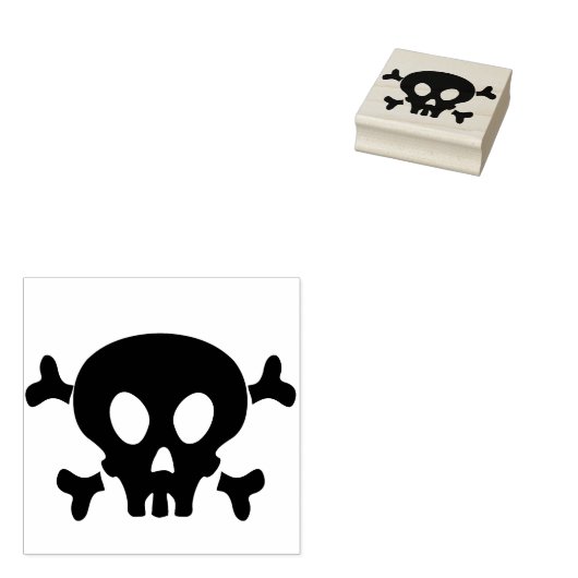 kunststempel van de schedel rubberstempel (Gestempeld)