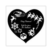 Kunststempel van het rendiertje van Santa Rubberstempel (Afrduk)