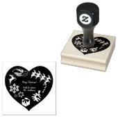 Kunststempel van het rendiertje van Santa Rubberstempel (Gestempeld)