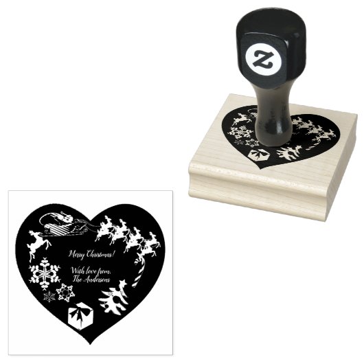 Kunststempel van het rendiertje van Santa Rubberstempel (Gestempeld)