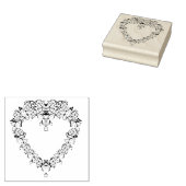 Kunststempel van het roos van de hartvorm rubberstempel (Gestempeld)