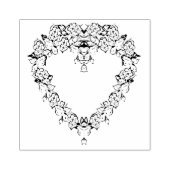 Kunststempel van het roos van de hartvorm rubberstempel (Afrduk)